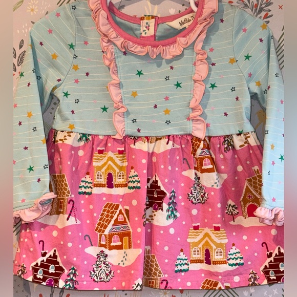 Matilda Jane Gingerbread House Christmas Ruffle Dress Festive and colorful 18 mo - Picture 13 of 16